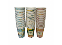 מארז 90 כוסות נייר לשתייה חמה 9OZ - דגם משתנה